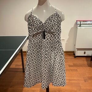 Banana Republic Black and White Patterned Mini Dress